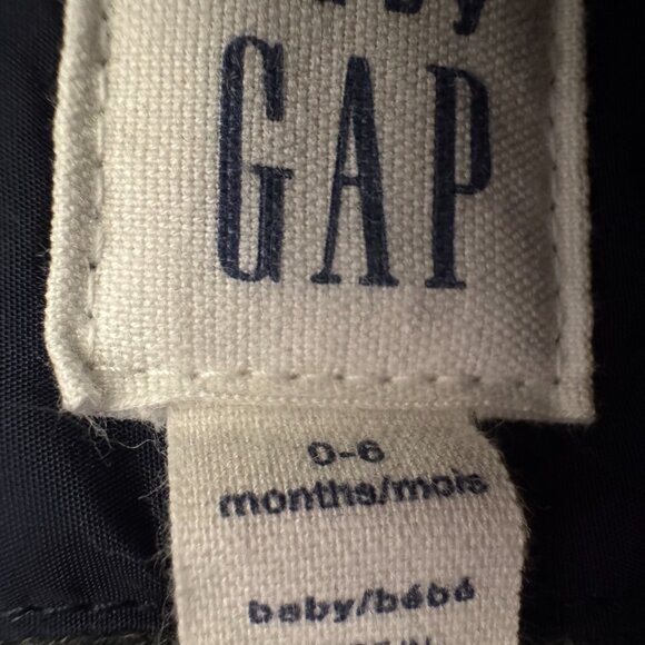 Baby Gap Down Snowsuit 12M Navy Infant Bunting Winter Warm Hooded With Booties - Picture 3 of 4